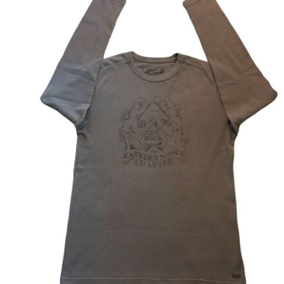 G H BASS Earth Long-Sleeved Thermal Tee XL  Acid Washed Graphics, 1876 East - Picture 2 of 6